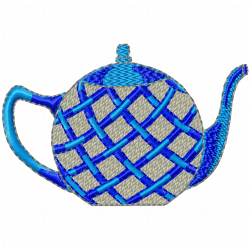 Teapots Embroidery Design 6 Teapots Embroidery Design 6